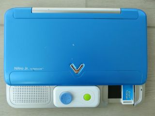 Vtech Nitro Jr.  Notebook Blue Electronic Education Laptop,  1 Cartridge