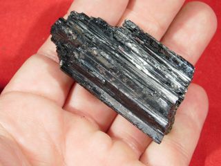 A and 100 Natural Schorl Tourmaline Crystal Found in Brazil 68.  2gr 3