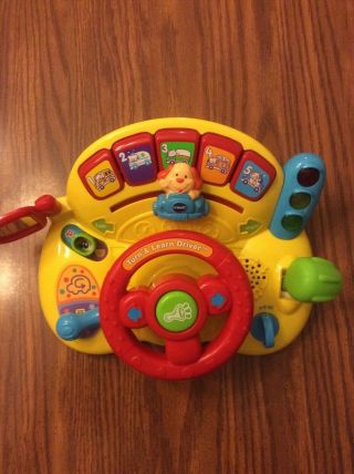 Vtech Turn And Learn Driver.  Educational Fun Kid Toy.  Music,  Lights And Sounds.