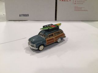 1949 Ford Station Woody Wagon Diecast 1:38 Car With Ron Jon Surfboard On Roof