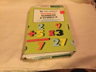 Vintage Child Guidance Magnetic Numbers & Symbol Toy