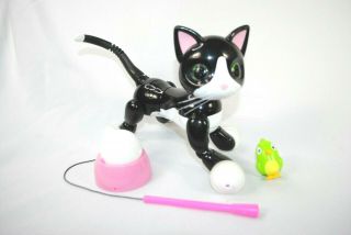Zoomer Kitty Interactive Black Cat W/ Ball Toy & Bird | No Cable