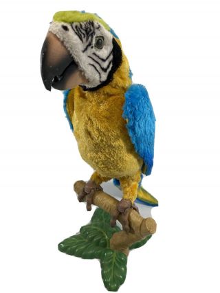 Fur Real Squawkers Mccaw Talking Parrot With Perch By Hasbro (no Remote)