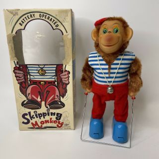 Skipping Monkey Vintage Battery Operated Toy Made In Japan In