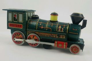 Western Locomotive Special Tin Train Trade Mark Modern Toys Japan Battery Engine