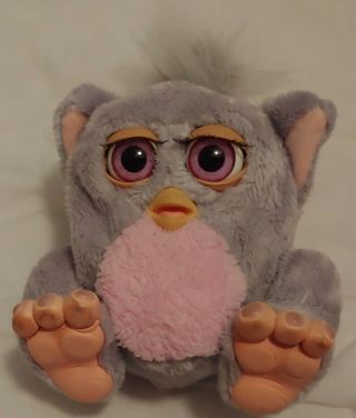 2005 Furby Baby Grey " Sleepy Pink " Rare Htf Pink Eyes