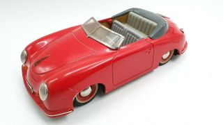 Tin Toy Red Distler Electromatic Porsche 356 Cabriolet