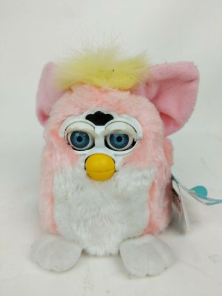 Vintage 1999 Furby Babies Pink,  White & Yellow; Blue Eyes See Video Model 70 - 940