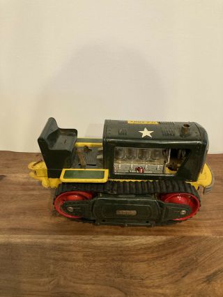 Vintage Japan Tin Litho Batt Operated 1200 Toy Piston Action Tractor