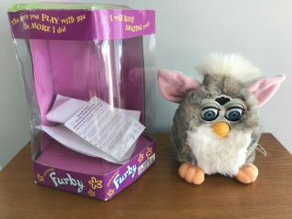 Electronic Furby Tiger Electronics 1998 with Box Model 70 - 800 2