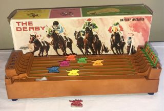 Vintage The Derby Horse Race Game 7566 Bandai Battery Bin