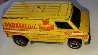 Hot Wheels Redline 1974 Paramedic Ambulance Yellow