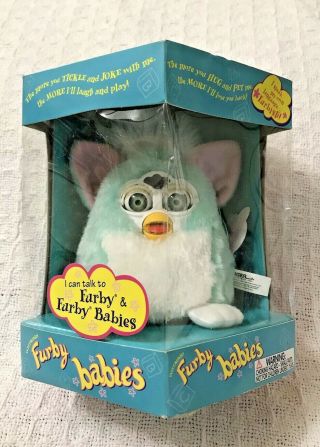 1999 Furby Babies Hasbro Tiger Interactive Toy Electronic Teal & Pink