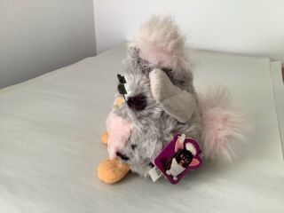1998 FURBY Gray Black Spots Pink Belly Ear - with tags NO BOX 2
