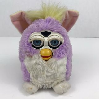 1998 Tiger Furby Special Edition Purple Yellow White Blue Eyes 70 - 800