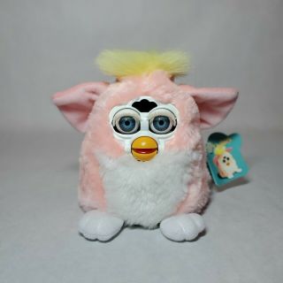Furby Babies 1999 Tiger Electronics Pink,  White & Yellow Hair W/ Tags