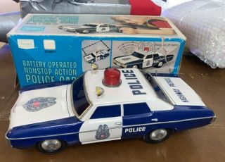 Vintage Sears Alps Chevrolet Impala B/o,  Police Car Tin,  W / Box