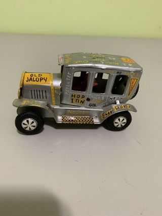 1930s40s Linemar Tin - Litho Friction Toy 5 " Long (gray) Old Jalopy