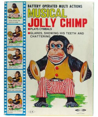Vintage Daishin Musical Jolly Chimp Toy Story Cymbal Crazy Monkey W/box