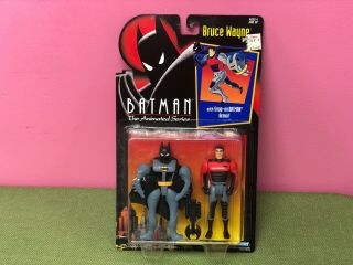 Vintage 1992 Batman The Animated Series Bruce Wayne W/ Batman Armor Moc