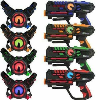 Armogear Laser Tag – Laser Tag Guns With Vests Set Of 4 – Multi Player Lazer.
