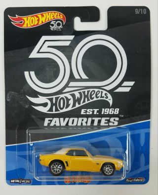 Hot Wheels 50th Favorites 69 Camaro With Real Riders Packaging