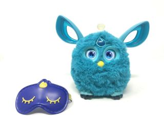 Furby Connect Teal Blue 2016 Hasbro Interactive Toy Bluetooth Smart Sleep Mask