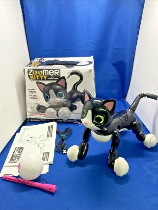Spin Master Toys Adorable Zoomer Kitty Robot Toy Charger Ball Cat Hand Book
