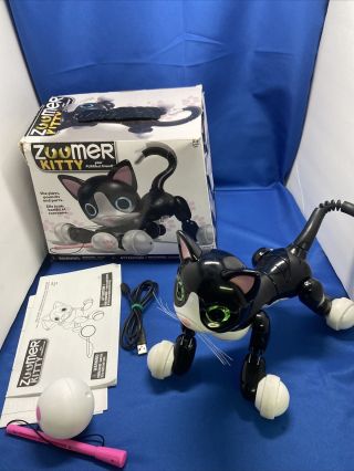 Spin Master Toys Adorable Zoomer Kitty Robot Toy Charger Ball Cat Hand Book 2