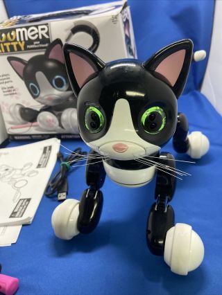 Spin Master Toys Adorable Zoomer Kitty Robot Toy Charger Ball Cat Hand Book 3