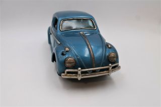 Rare Vintage 1960s Bandai Volkswagen Beetle B/O Tin Litho Toy VW 2