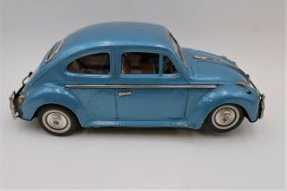 Rare Vintage 1960s Bandai Volkswagen Beetle B/O Tin Litho Toy VW 3