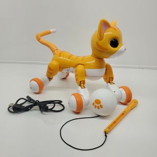 Zoomer Kitty W/ Toy Ball Whiskers Orange Cat Exclusive Tabby Interactive Toy (m)
