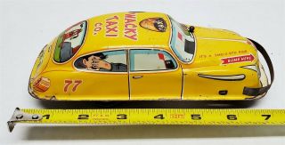 B18 Vintage Marx Tin Litho Friction Wacky Taxi Co Car In
