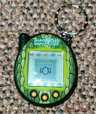 Tamagotchi Connection Snake Reptile Scales Green Bandai Virtual Pet