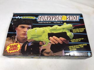 Rare Vtg Hasbro Electronic Survivor Shot Laser Tag Gun Game