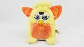 1999 Furby Babies Sunny Yellow And Orange Model 70 - 940 Broken Non Damage
