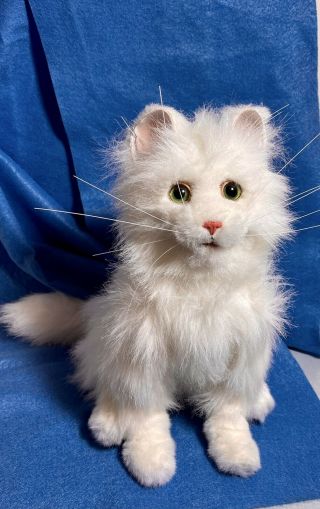 Furreal Friends Lulu My Cuddlin Kitty Cat Interactive Plush Figure White Persian