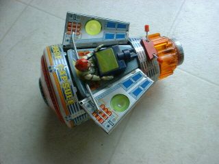Nasa Astronaut Space Capsule Battery Operated Tin Toy - Made In Japan