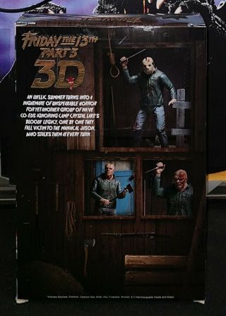 NECA Friday the 13th Part 3 3D Jason Voorhees 7 in figure open box 2