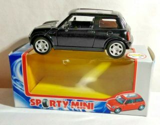 Funtastic 1:36 Scale Diecast Sporty Mini - Black - Pull Back Action - Boxed