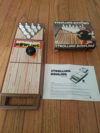 Vintage Tomy Strolling Bowling Portable - Great