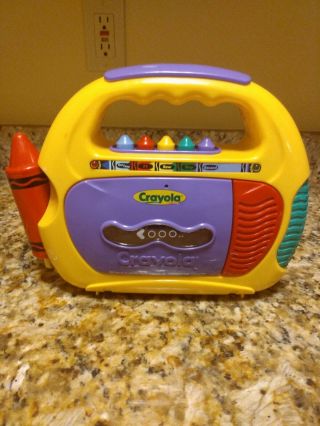 Crayola Kids Sing A Long Recordable Cassette Player & Microphone - Tested/works