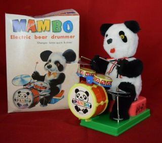 Mambo Electric Bear Drummer - Vintage Battery Operated Toy -