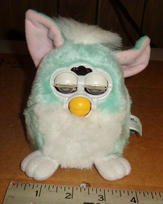 1999 Turquoise & White Furby Babies 70 - 940