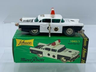 Schuco 1045 Micro Racer Key Wind - Up 1957 Ford City Police Car