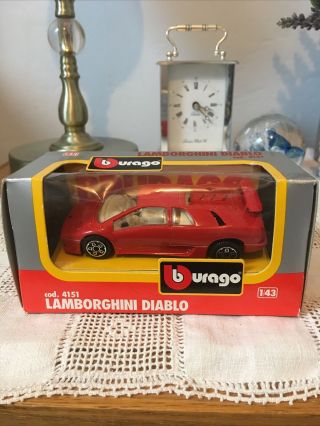 Burago,  Lamborghini Diablo 1/43 Die - Cast Metal,  Pre - Owned