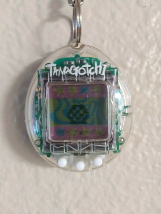 1997 Tamagotchi Bandai Nano Pet Clear W/ White Buttons