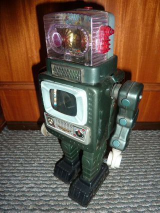 ALPS Television Spaceman Robot Battery Operated Tin Japan 3