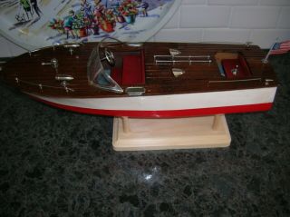 Toy Wood Boat K&o 16 Inch Speedster Battery Operated Boat Wooden Ito Speedboat